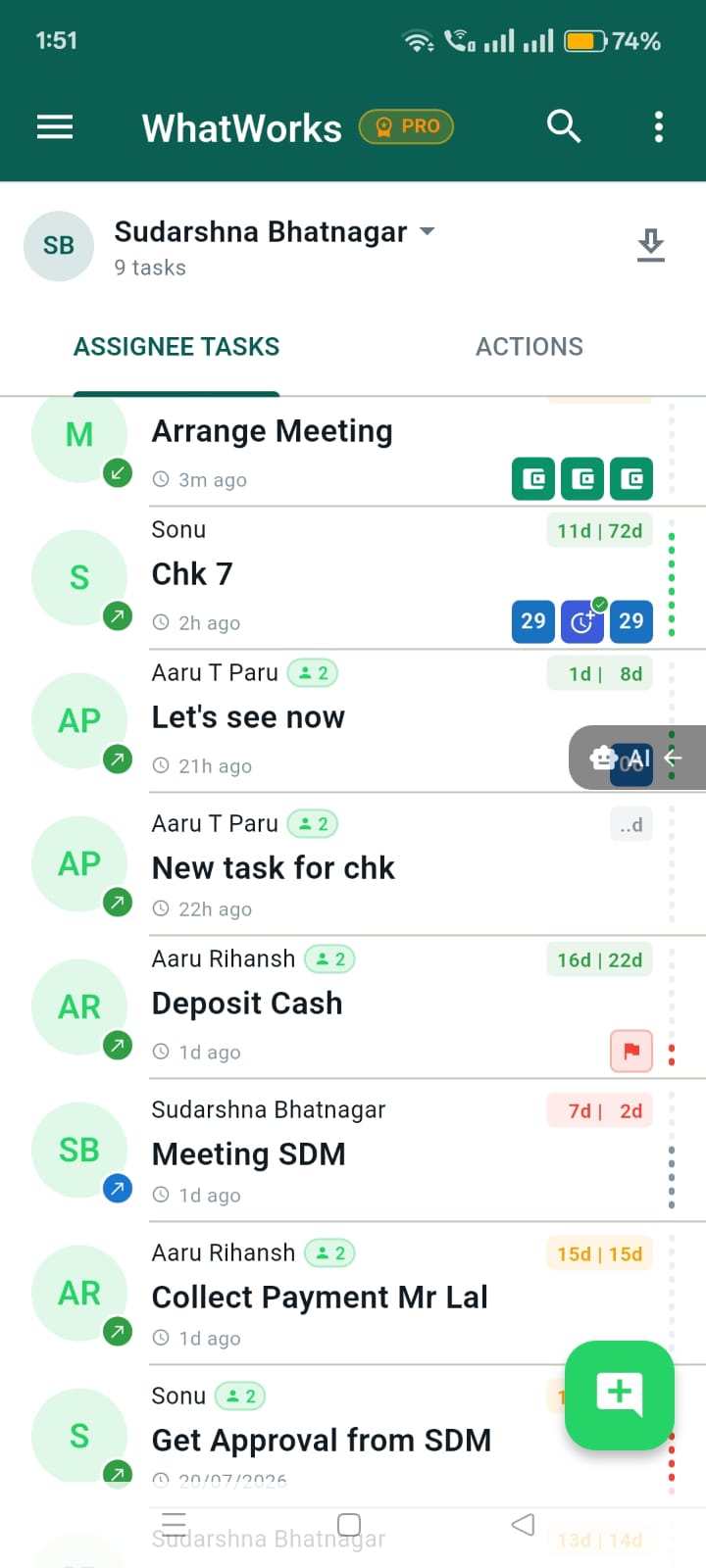 App sidebar showing Task Management, Sales Team, CRM and Premium Plan